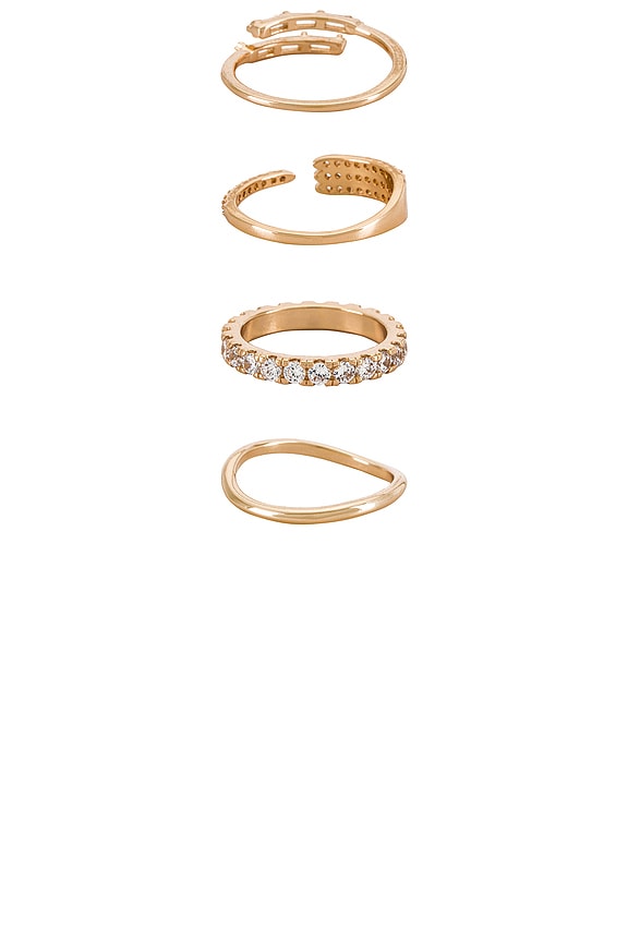 Crystal Embellished Ring Set