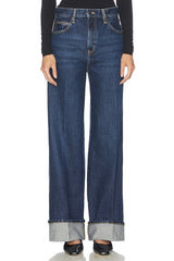 The Cuffed Wide Jeans