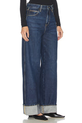 The Cuffed Wide Jeans