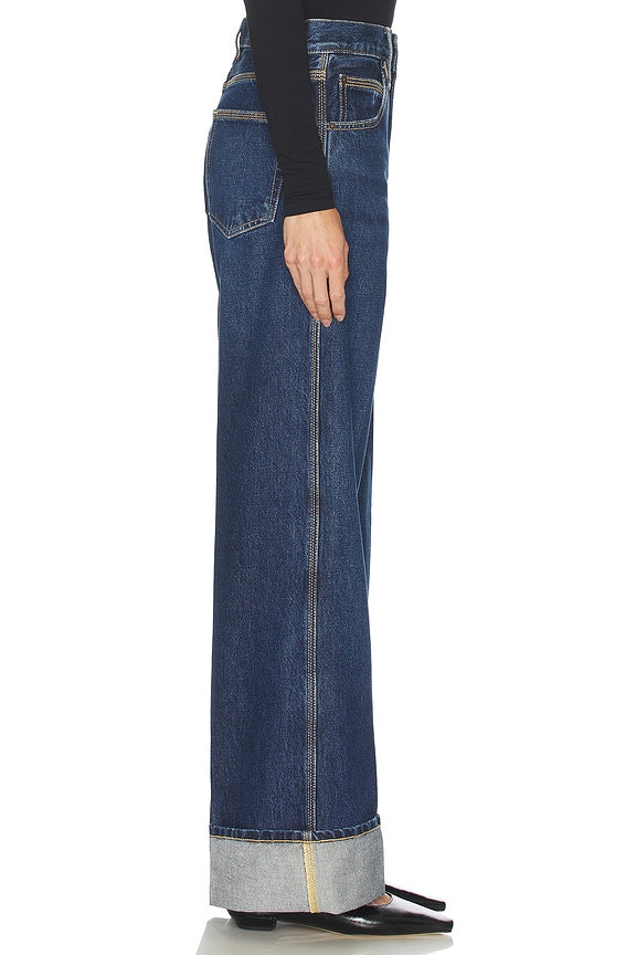 The Cuffed Wide Jeans