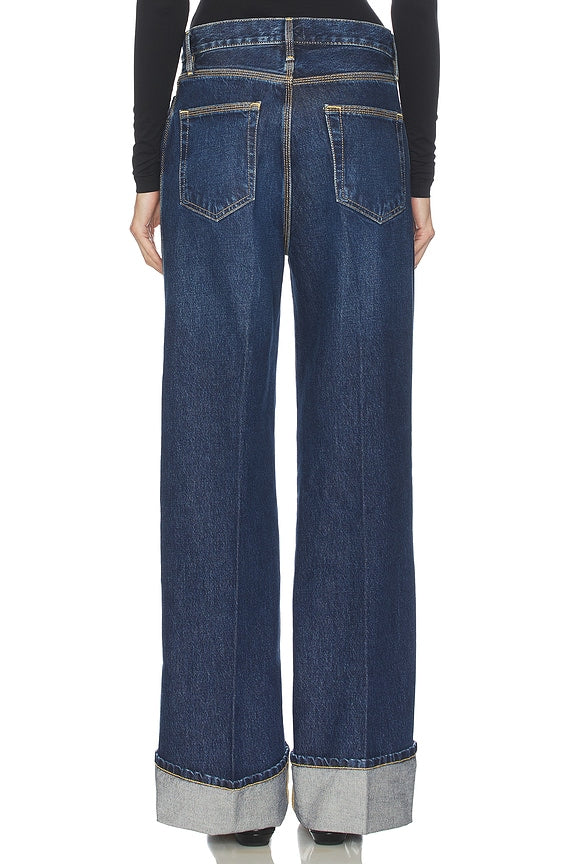The Cuffed Wide Jeans