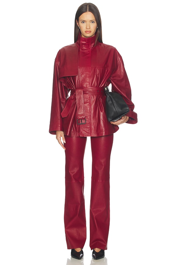 x Alexandra Leclerc The Leather Rouge Pant