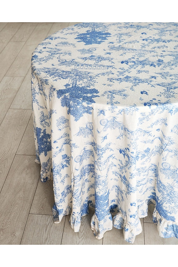 Toile Round Tablecloth