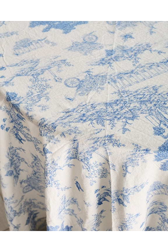 Toile Round Tablecloth