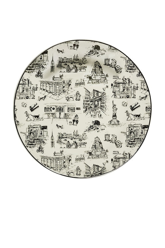 NYC Toile Dinner Party Plate