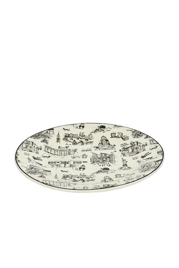 NYC Toile Dinner Party Plate