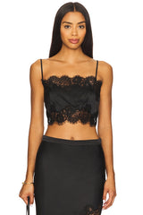 Silk And Lace Bandeau Top