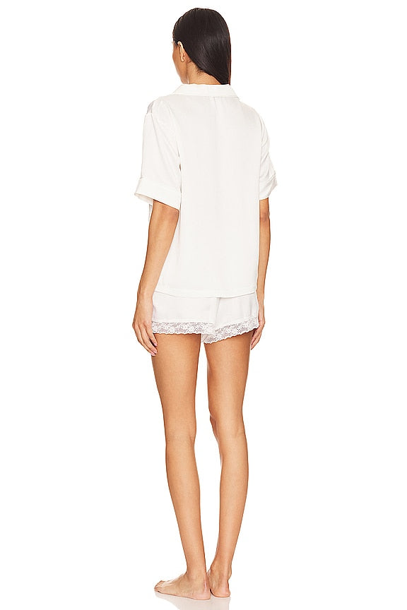 Selena Charmeuse Notch Pajama Set