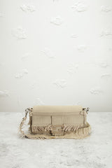 Fendi Zucca Fringe Baguette Shoulder Bag