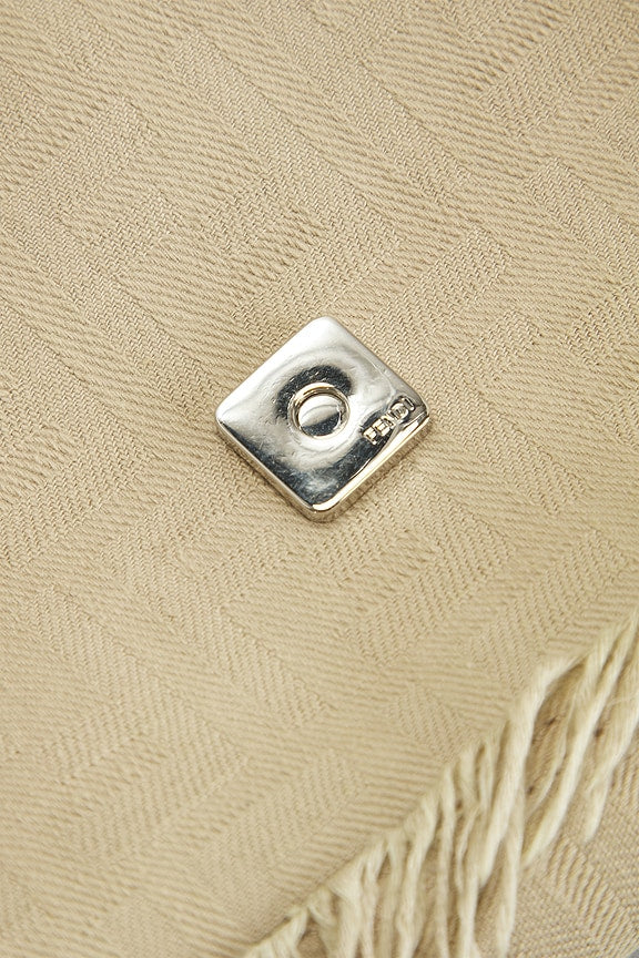 Fendi Zucca Fringe Baguette Shoulder Bag