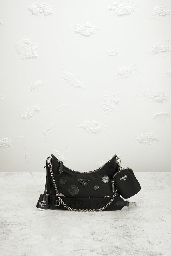 Prada Sequin Polka Dot Re-Edition 2005 Re-Nylon Shoulder Bag