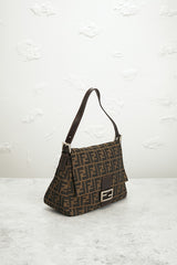 Fendi Zucca Mama Forever Baguette Shoulder Bag