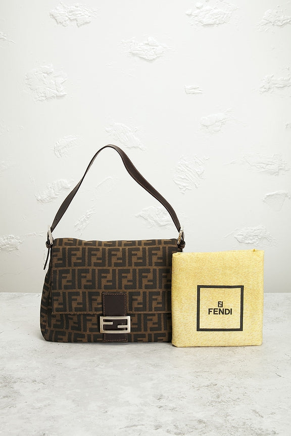 Fendi Zucca Mama Forever Baguette Shoulder Bag