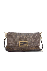Fendi Zucchino Baguette Shoulder Bag