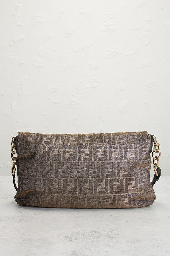 Fendi Zucchino Baguette Shoulder Bag