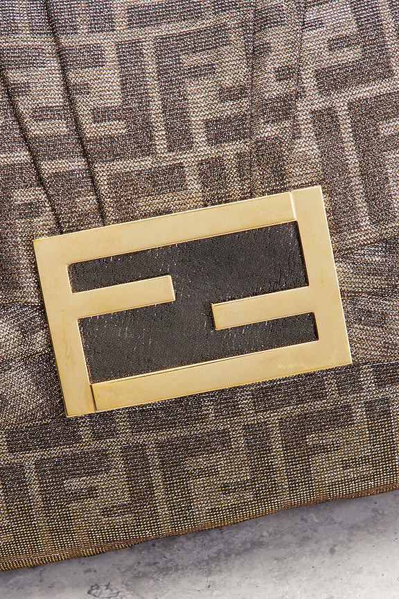 Fendi Zucchino Baguette Shoulder Bag