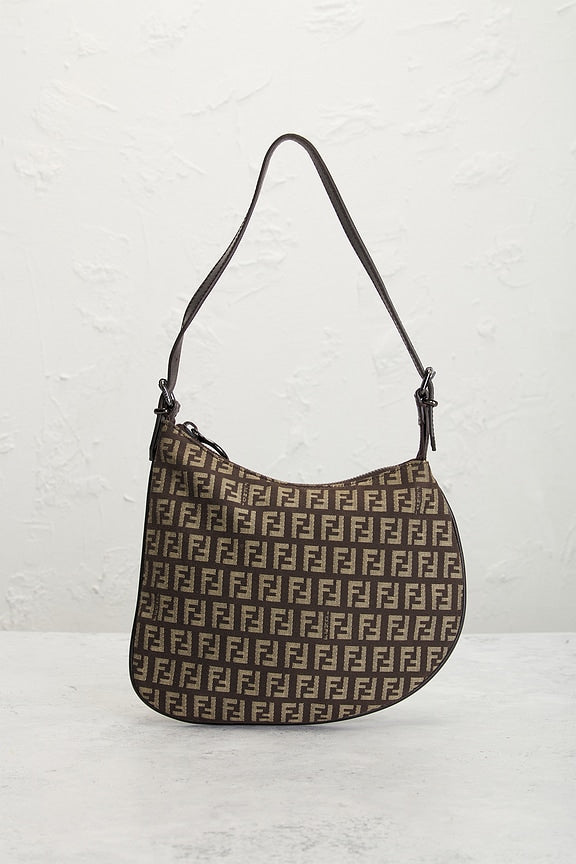 Fendi Zucchino Oyster Shoulder Bag