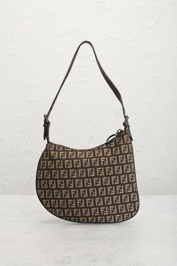 Fendi Zucchino Oyster Shoulder Bag