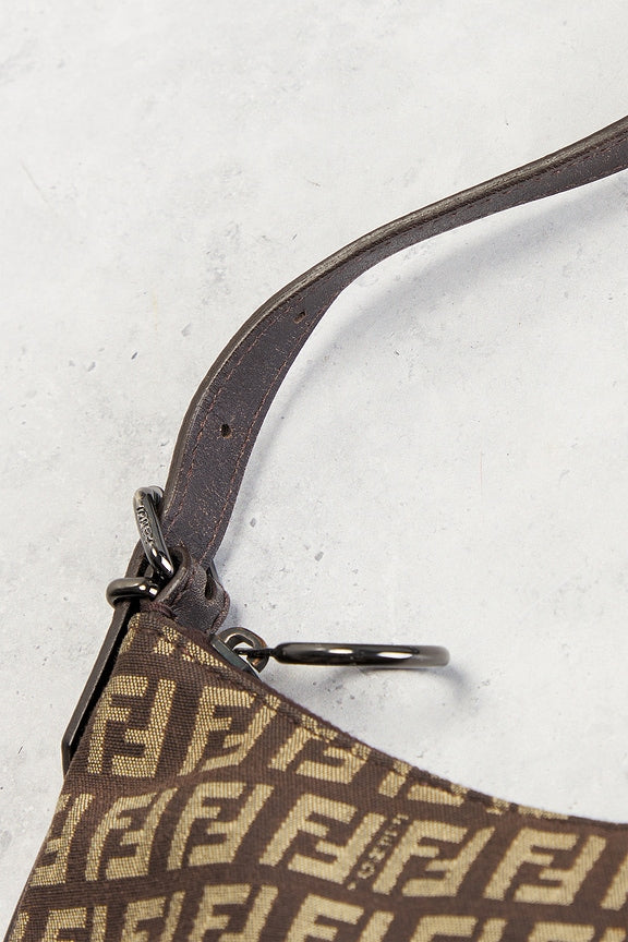 Fendi Zucchino Oyster Shoulder Bag