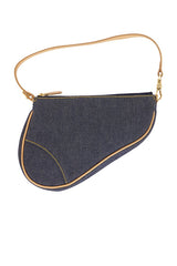 Dior Denim Pochette Saddle Bag