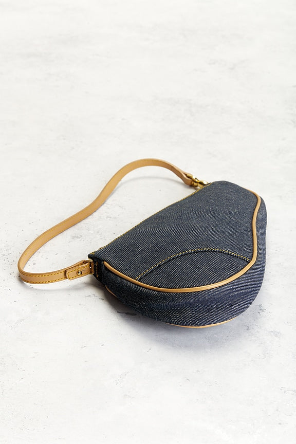 Dior Denim Pochette Saddle Bag