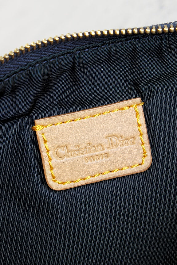 Dior Denim Pochette Saddle Bag