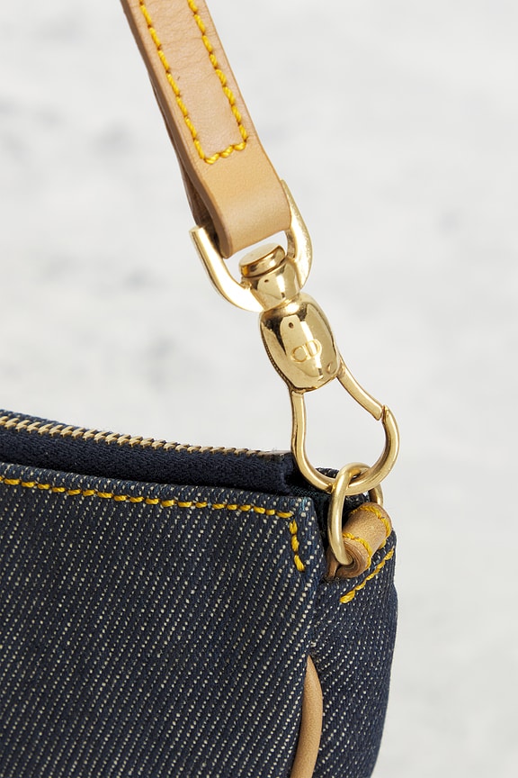 Dior Denim Pochette Saddle Bag
