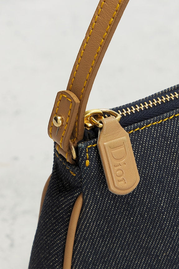 Dior Denim Pochette Saddle Bag