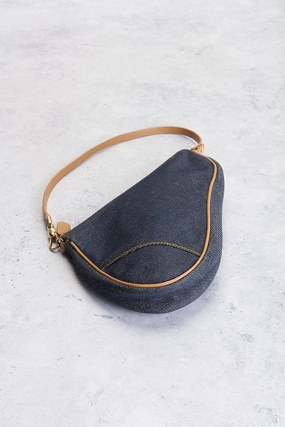 Dior Denim Pochette Saddle Bag
