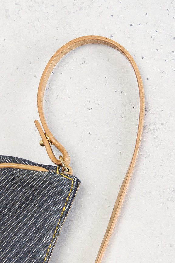 Dior Denim Pochette Saddle Bag
