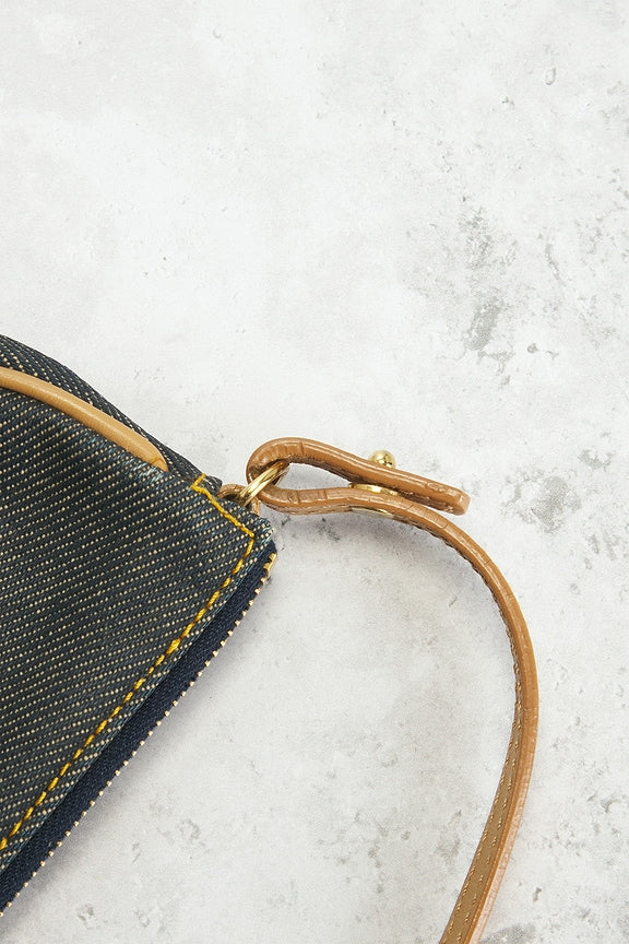 Dior Denim Pochette Saddle Bag