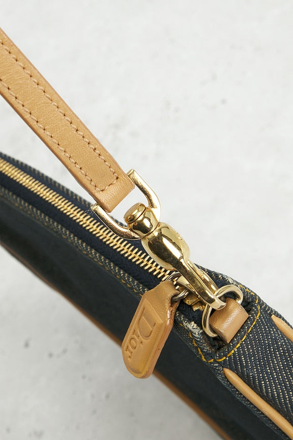 Dior Denim Pochette Saddle Bag