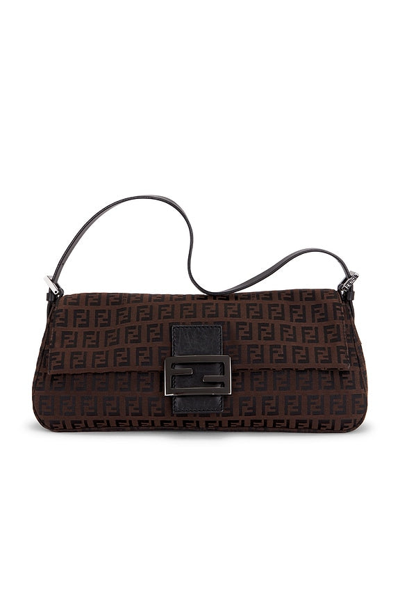 Fendi Zucchino Baguette Shoulder Bag