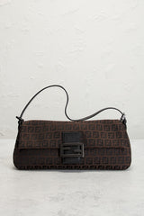 Fendi Zucchino Baguette Shoulder Bag