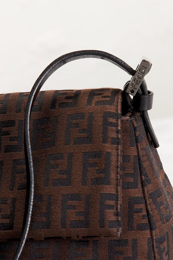 Fendi Zucchino Baguette Shoulder Bag