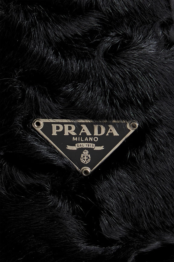 Prada Astrakhan Fur Shoulder Bag