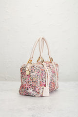 Fendi Zucchino Forever Bauletto Mini Boston Bag