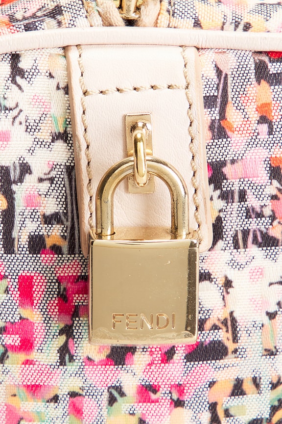 Fendi Zucchino Forever Bauletto Mini Boston Bag