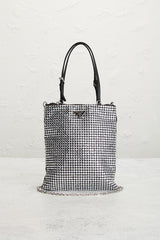 Prada Crystal Embellished Satin Tote Bag