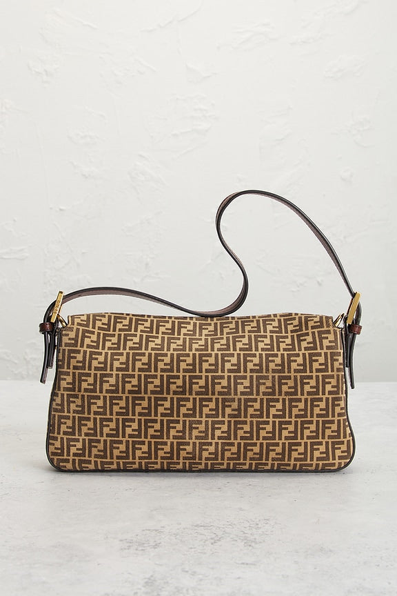 Fendi Zucchino Baguette Shoulder Bag