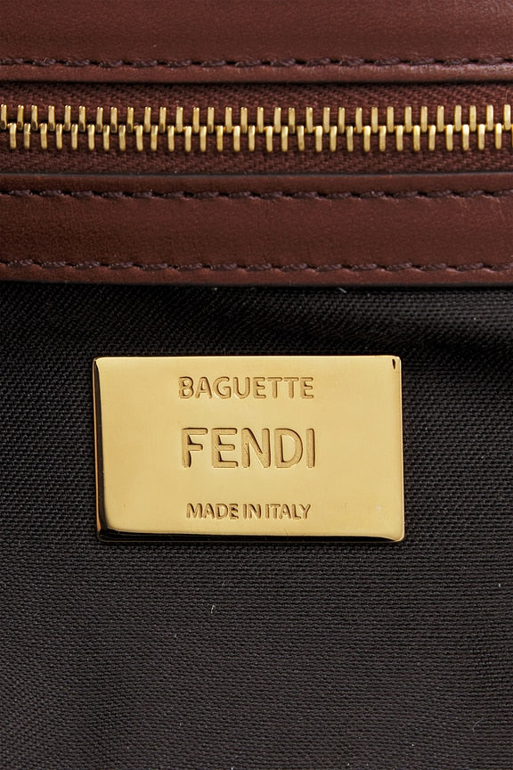 Fendi Zucchino Baguette Shoulder Bag