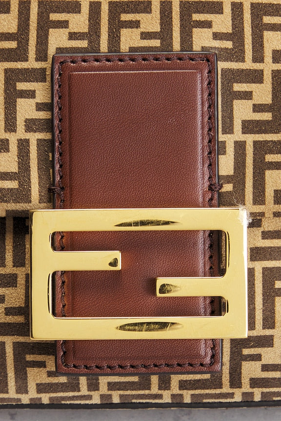 Fendi Zucchino Baguette Shoulder Bag