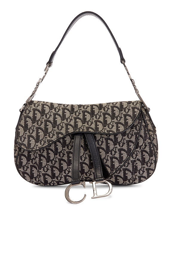 Dior Trotter Oblique Double Saddle Bag