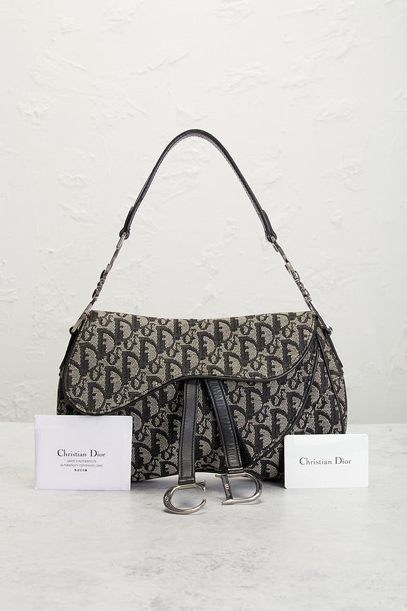 Dior Trotter Oblique Double Saddle Bag