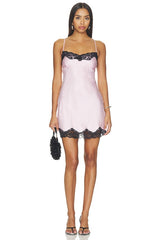 X Devon Lee Carlson Liz Silk Slip Mini Dress