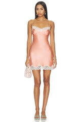 X Devon Lee Carlson Liz Silk Slip Mini Dress