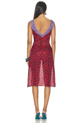 X Devon Lee Carlson Stevie Chiffon Midi Dress