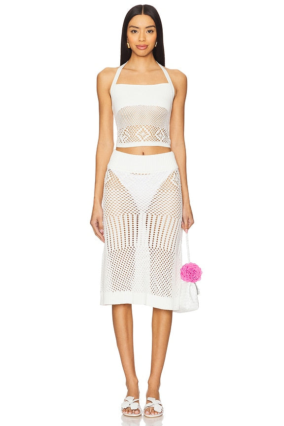 Orchard Crochet Midi Skirt