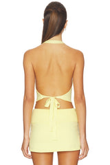 X JENNIE Briar Cloud Knit Halter Top