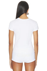 X Devon Lee Carlson Diva Cotton Ribbed Tee Shirt